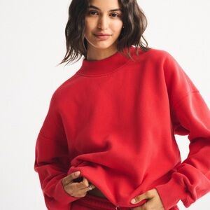 Abercrombie & Fitch women’s mock neck Red Sweatshirt
